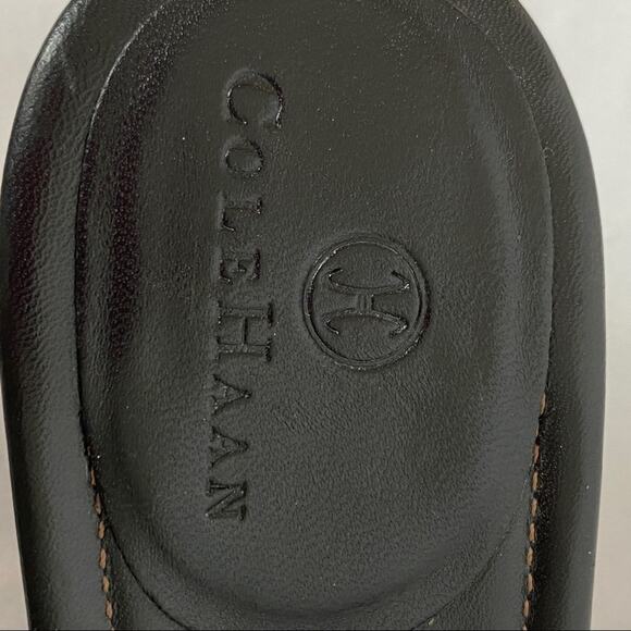 Cole Haan Strappy Sandals Mules Leather Slip On kitten heel Size 9B - Picture 6 of 8